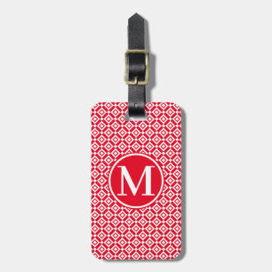 Monogram RF Red Double Diamond Luggage Tag Gepäckanhänger
