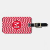 Monogram RF Red Steve Zickzack Gepäckanhänger (Vorderseite horizontal)