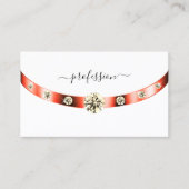 Monogram-Rhinestones an der weißen und der Rose Visitenkarte (Vorderseite)