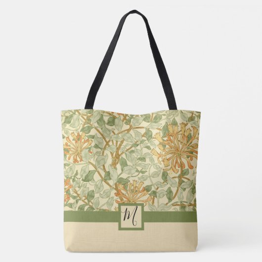 Monogram Ribbon Honeysuckle Muster Tasche (Rückseite)