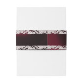 Monogram, Ribbon & Lace - Burgund Einladungsbanderole (Rückseitenbeispiel)