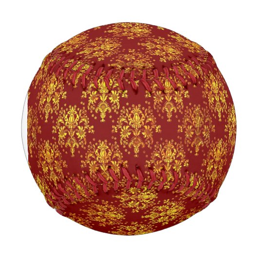 Monogram Rich Holiday Damask Baseball (Vorderseite)