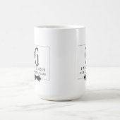 Monogram Ring Bearer Schwarz-weiß Bow Krawatte Tra Kaffeetasse (Mittel)