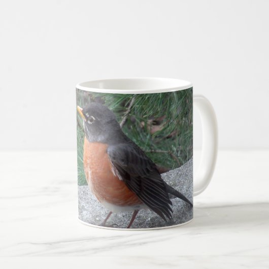 Monogram Robin Foto Kaffeetasse (VorderseiteRechts)