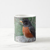 Monogram Robin Foto Kaffeetasse (Mittel)