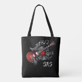Monogram Rock Guitar - Red Tasche (Rückseite)