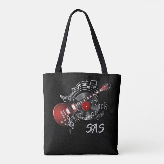 Monogram Rock Guitar - Red Tasche (Rückseite)