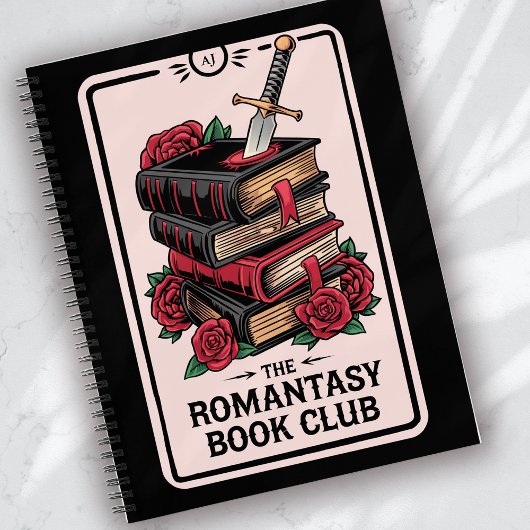 Monogram Romantasy Book Club Reading Journal Notizblock