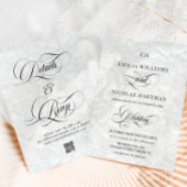 Monogram Romantic All in one Wedding Einladung