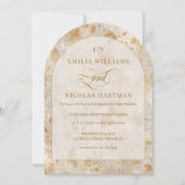 Monogram romantische Hochzeit im Herbst Einladung (Vorderseite)