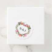 Monogram Romantische Rose Blumenherz Geschenkanhänger (Beispiel)