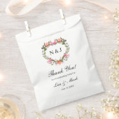 Monogram Romantische Rose Blumenherz Geschenktütchen (Ausgeschnitten)
