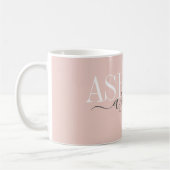 Monogram, Rosa Rosa, Grau elegant Kaffeetasse (Links)
