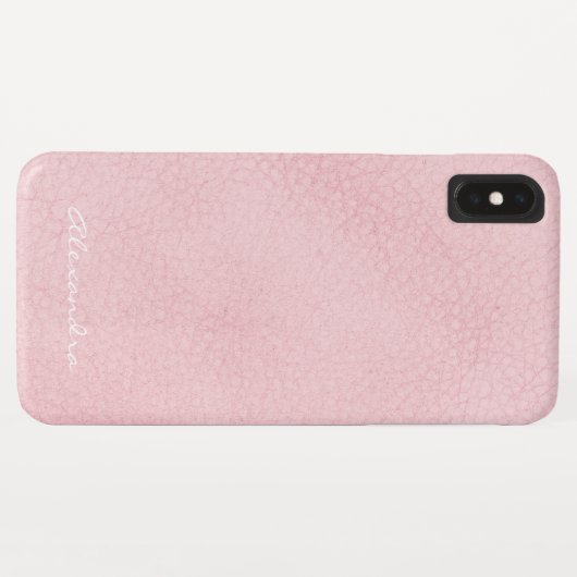 Monogram Rosa Rose Gold Imitate Leather Case-Mate iPhone Hülle (Rückseite (Horizontal))