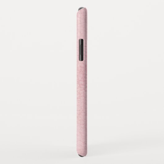 Monogram Rosa Rose Gold Imitate Leather Case-Mate iPhone Hülle (Hinten/Rechts)