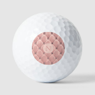 Monogram Rosa Satin Elegant Chic Metallic Golfball