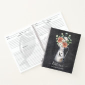 Monogram Rose Cotton Eucalyptus Black Recibook Notizblock (Innenseite)