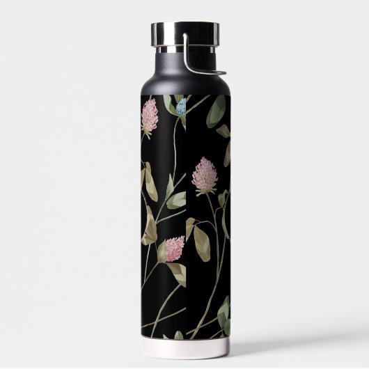 Monogram-Rose der modernen Wildblume Große Klee Trinkflasche (Links)