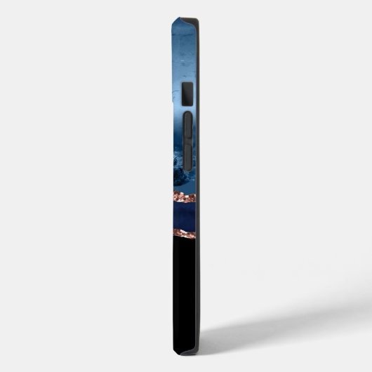 Monogram Rose Gold Agate Case-Mate iPhone Hülle (Rückseite / Links)