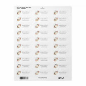 Monogram Rose Gold Blume Floral Rücksendeadresse (Vorne)