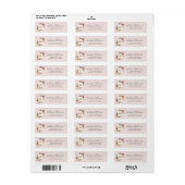 Monogram Rose Gold Blume Floral Rücksendeadresse (Vorne)