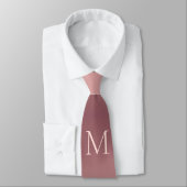 Monogram Rose Gold Blush Glitzer Party Neck Tie Krawatte (Gebunden)