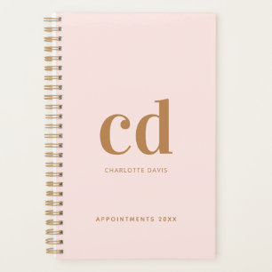 Monogram Rose Gold Initialen elegant Planer