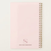 Monogram Rose Gold Initialen elegant Planer (Rückseite)
