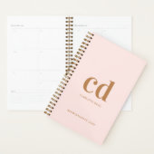 Monogram Rose Gold Initialen elegant Planer (Anzeige)