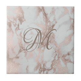 Monogram Rose Gold Keramik Tile Fliese