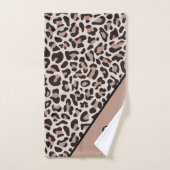 Monogram Rose Gold Leopard Print Trendbath Handtuc Badhandtuch Set (Handtuch)
