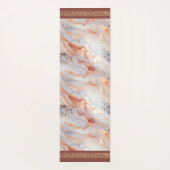 Monogram Rose Gold Marmormuster Yoga Mat Yogamatte (Rückseite)