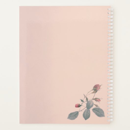 Monogram Rose Gold Termin 2025 Planer (Rückseite)