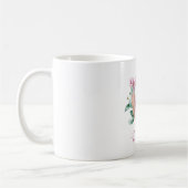 Monogram Rose Gold Watercolor Blume Letter G Kaffeetasse (Links)