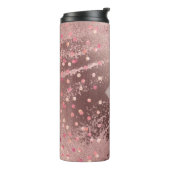 Monogram ROSEGOLD Metallic Foil Confetti Look Thermosbecher (Nach links gedreht)