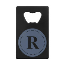 Monogram Round Blue Jeans Blue/Black, Dot Border