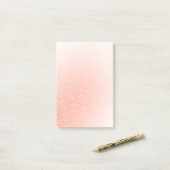 Monogram Roush Pink Moderne Elegant Chic Initial Post-it Klebezettel (Auf Schreibtisch)