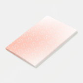 Monogram Roush Pink Moderne Elegant Chic Initial Post-it Klebezettel (angewinkelt)