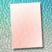 Monogram Roush Pink Moderne Elegant Chic Initial Post-it Klebezettel