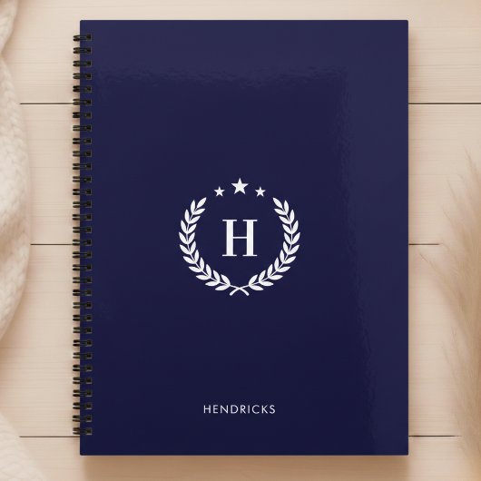 Monogram Royal Blau Moderner Minimalistischer Fitn Planer