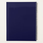 Monogram Royal Blau Moderner Minimalistischer Fitn Planer (Rückseite)