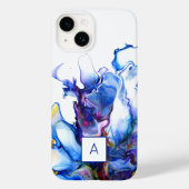 Monogram Royal Blue Abstrakt Blue Case-Mate iPhone Hülle (Rückseite)