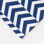 Monogram Royal Blue mit Orange Zickzack Pattern Fleecedecke (Ecke)