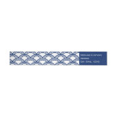 Monogram Royal Blue Seigaiha Pattern Wedding (Person)