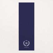 Monogram royal blue stylish modern minimalist yogamatte (Vorderseite)