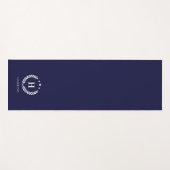 Monogram royal blue stylish modern minimalist yogamatte (Vorderseite (Horizontal))