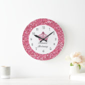 Monogram Royal Princess Jewel Wall Clock Große Wanduhr (Zuhause)