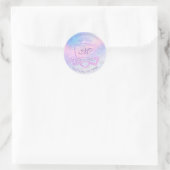 Monogram Rücksendeadresse Crown Royal Holograph Lu Runder Aufkleber (Tasche)