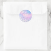 Monogram Rücksendeadresse Crown Royal Holograph VI Runder Aufkleber (Tasche)