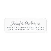 Monogram-Rücksendeadresse für Chic-Skriptnamen (Vorne)